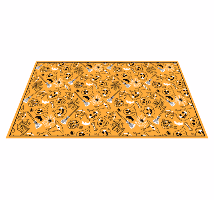 Halloween vinyl rug spooky halloween design - TenStickers
