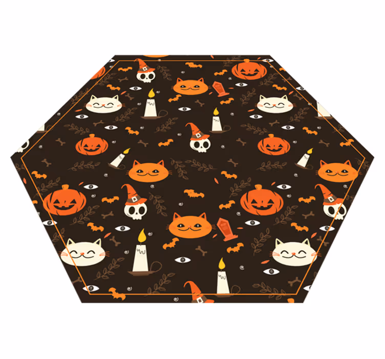 Halloween vinyl rug with fun halloween design - TenStickers