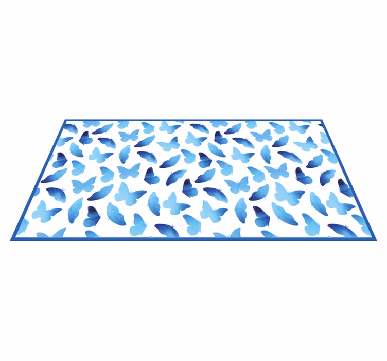 Butterfly Patterned vinyl rug - TenStickers