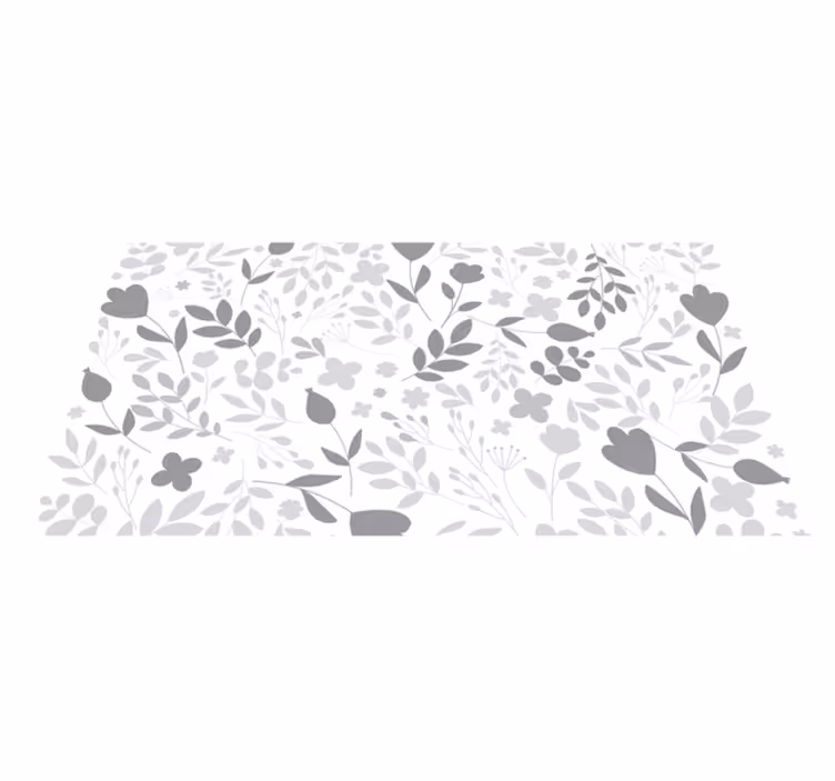 Floral Silhouette vinyl rug flowers - TenStickers