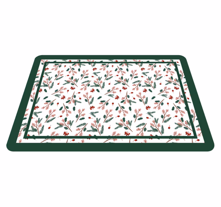 floral pattern merry xmas Christmas tree mat - TenStickers