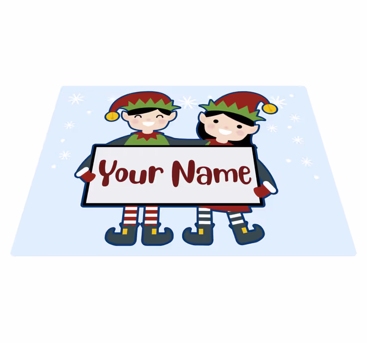 christmas elves personalised with name - TenStickers