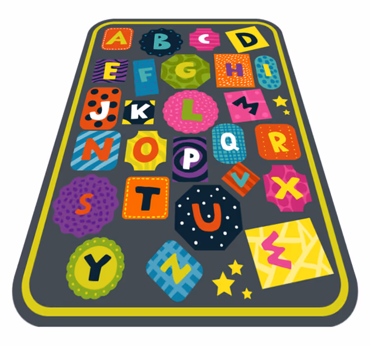 Alphabet educational alphabet vinyl rug - TenStickers
