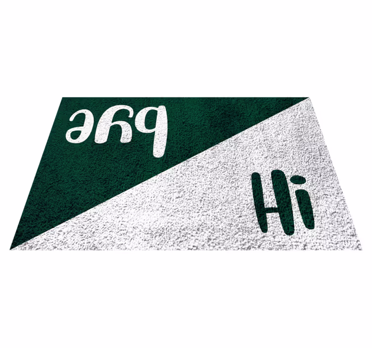 Prahs Hi Greetings custom vinyl rug - TenStickers