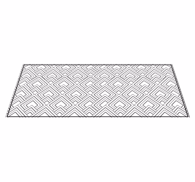 Geometric vinyl rug with maze pattern - TenStickers