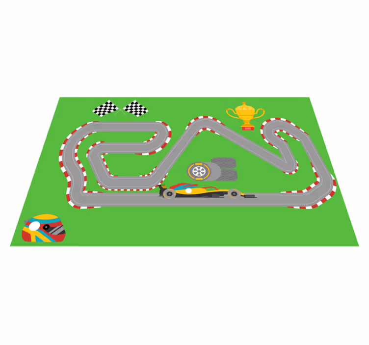 Racetrack Circuit road vinyl rug - TenStickers