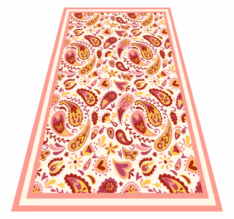 Paisley Textured texture vinyl rug - TenStickers