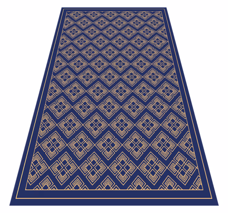 Geometric Circular Art mandala vinyl rug - TenStickers