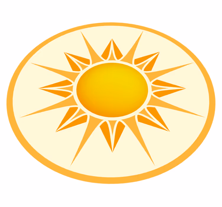Sunny Emblem Circle vinyl rug - TenStickers