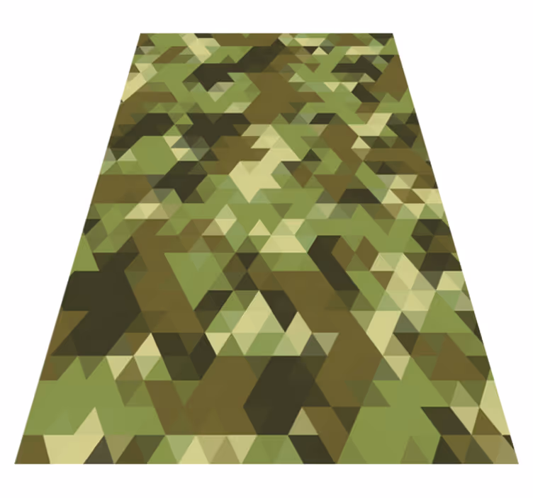 Geometric camouflage geometric vinyl rug - TenStickers