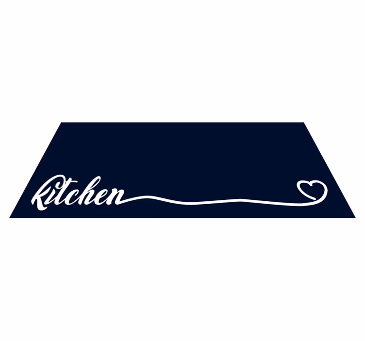 Elegant kitchen script kitchen vinyl rug - TenStickers