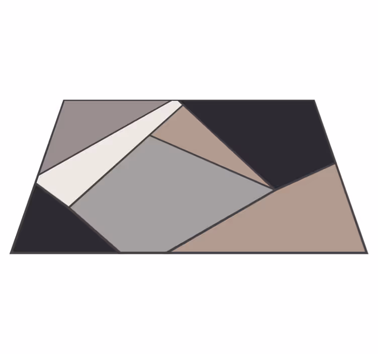 Geometric vinyl rug in geometric shapes design - TenStickers