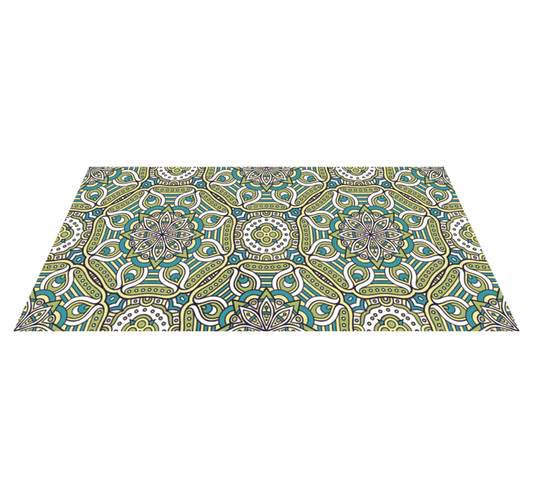 Mandala patterned mandala vinyl rug - TenStickers