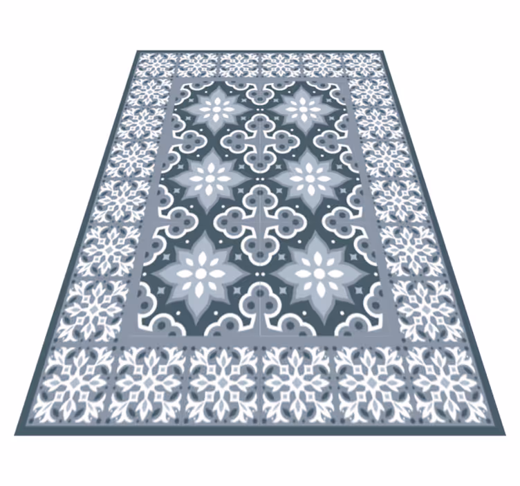 Traditional Tile vinyl rug bathroom - TenStickers