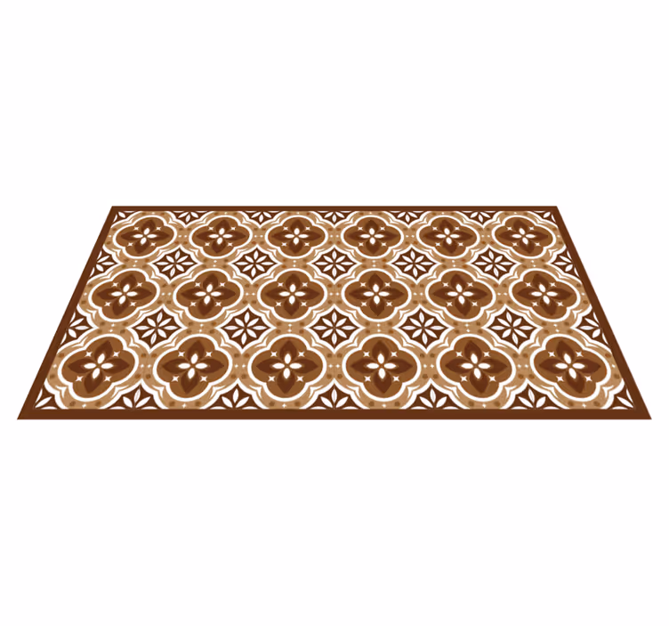 Ornate tile mosaic tile vinyl rug - TenStickers