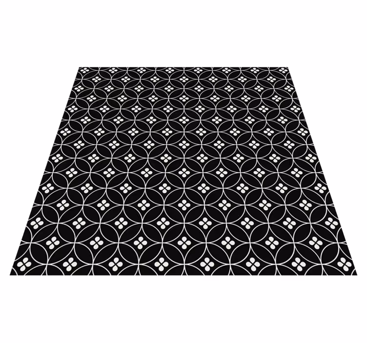 Geometric vinyl rug in geometric circle pattern - TenStickers