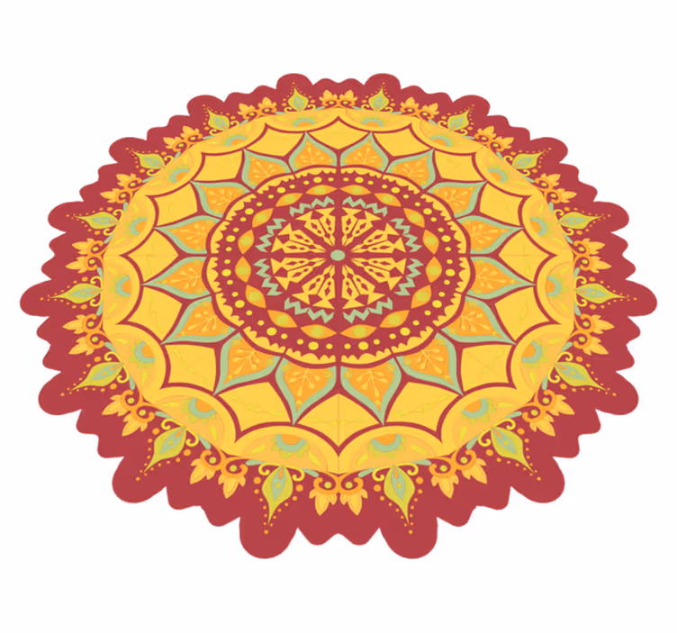 Mandala vinyl rug for mandala floor art - TenStickers