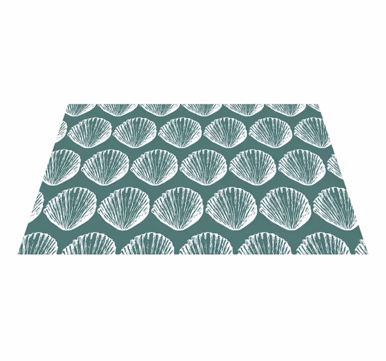 Shell Pattern vinyl rug flowers - TenStickers