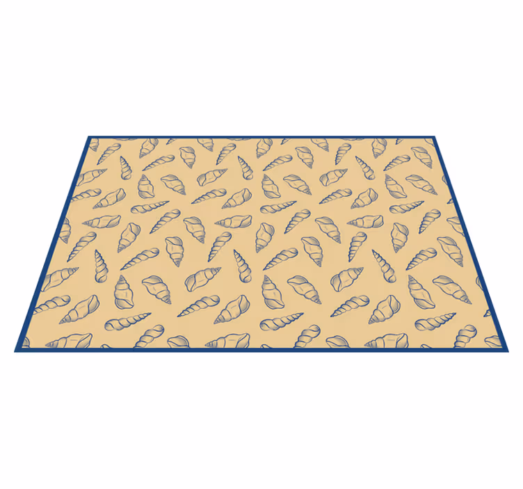 Marine Motif Accent vinyl rug bathroom - TenStickers