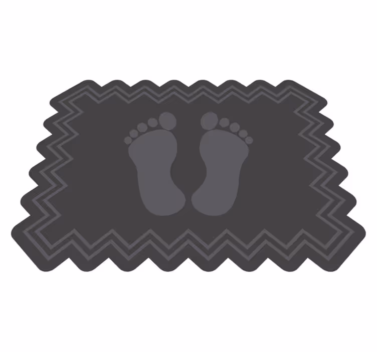 Footprint Bathmat vinyl rug bathroom - TenStickers