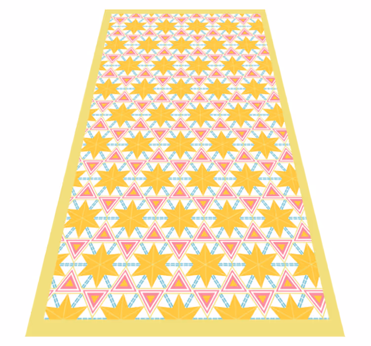 Geometric Kiss vintage rug - TenStickers