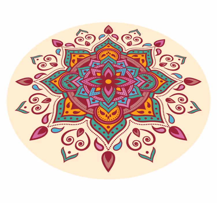 Mandala vinyl rug mandala artistry - TenStickers