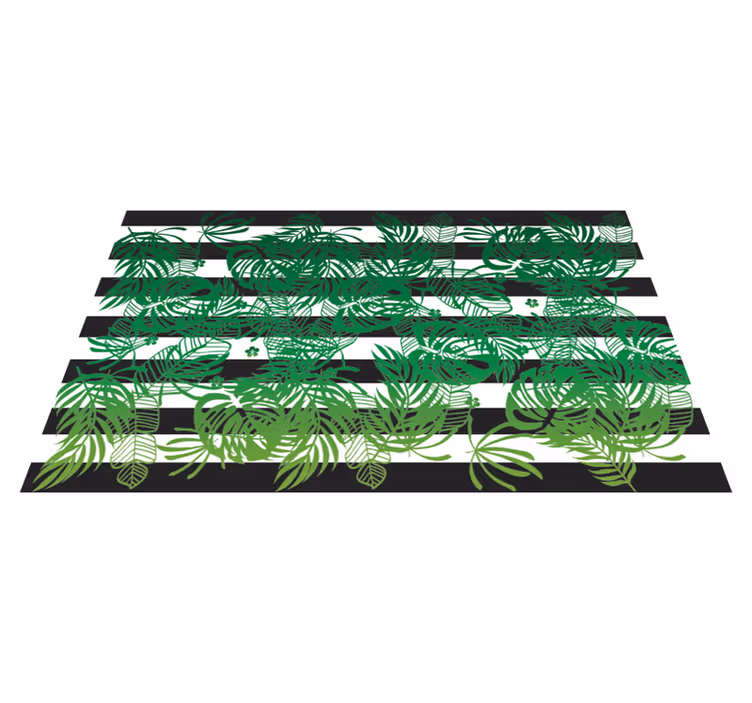 Tropical Leaf Patterns floral vinyl rug - TenStickers