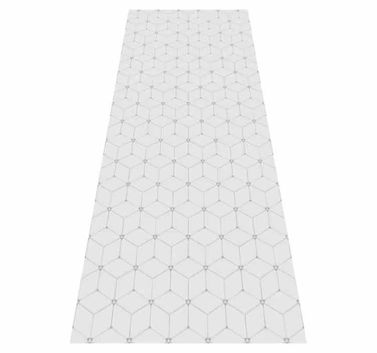 Geometric tiled pattern vinyl rug - TenStickers