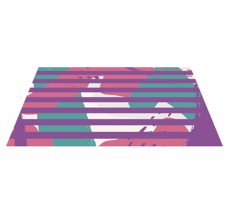Striped pattern striped vinyl rug - TenStickers
