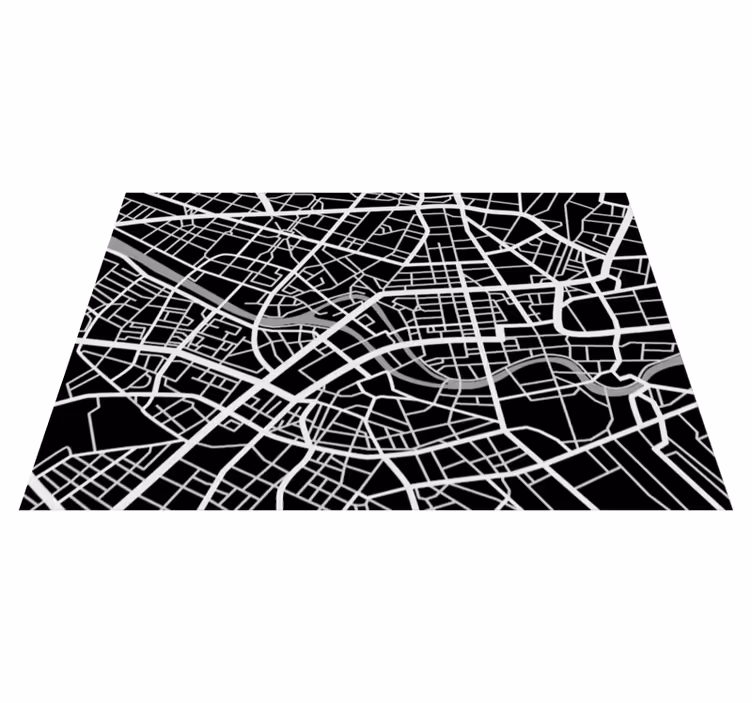 Urban Map Detail vinyl rug - TenStickers