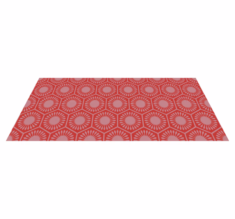 Circular Motif geometric vinyl rug - TenStickers