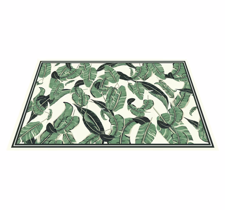 Banana Leaf Design vinyl rug flowers - TenStickers
