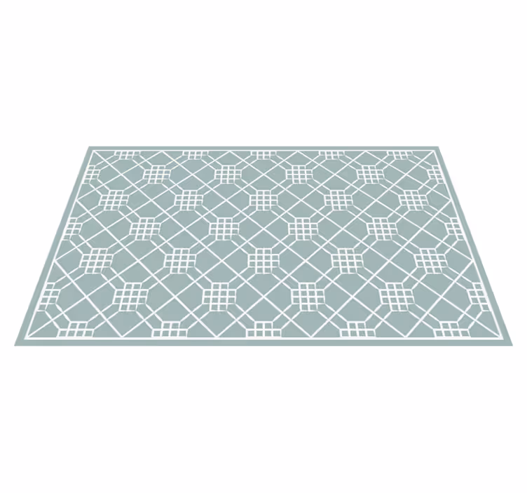 Tile vinyl rug geometric tile symmetry - TenStickers
