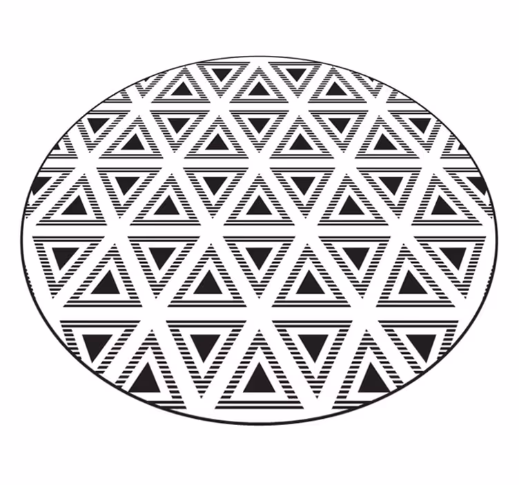 Geometric vinyl rug in triangular design - TenStickers
