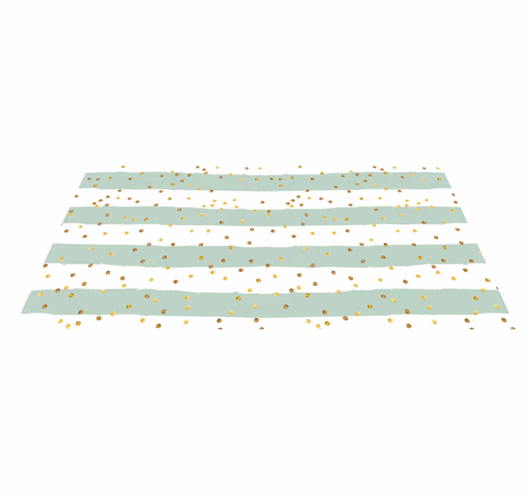 Lined Polka Dots striped vinyl rug - TenStickers