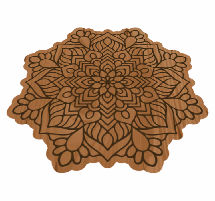 Mandala intricacy mandala vinyl rug - TenStickers