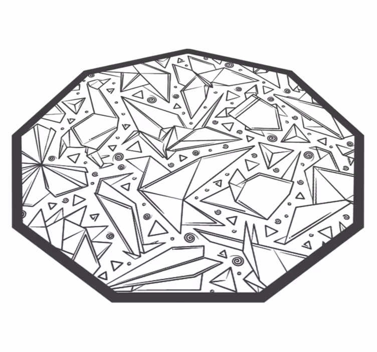 Geometric Figures Octagon geometric vinyl rug - TenStickers