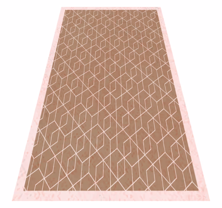 white diamonds 3D vinyl rug - TenStickers