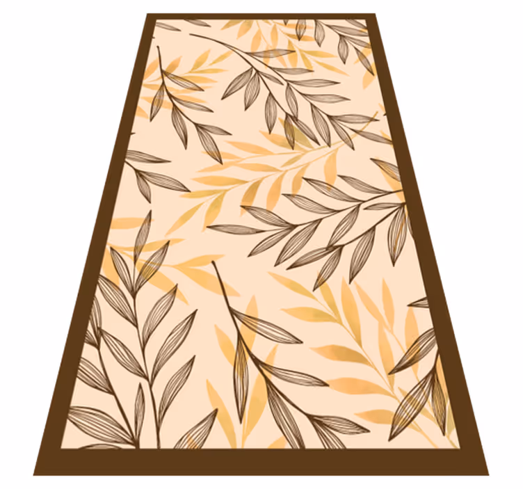 Autumn Foliage Motif vinyl rug flowers - TenStickers