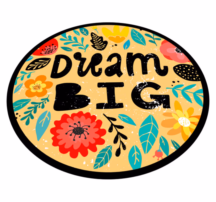 Dream Big Motif custom vinyl rug - TenStickers