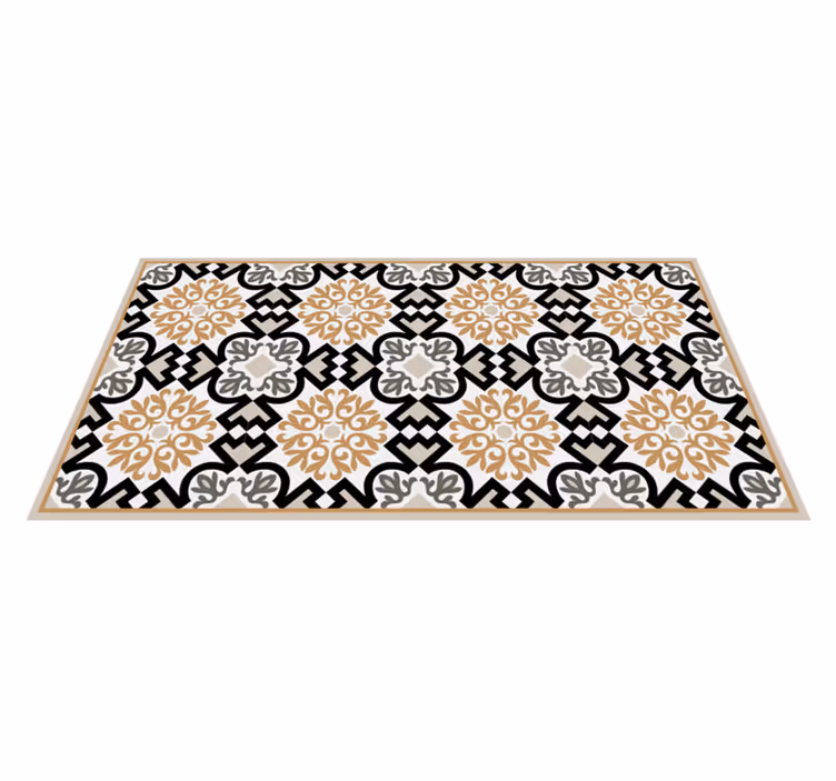 Mosaic vinyl rug with detailed mosaic design - TenStickers