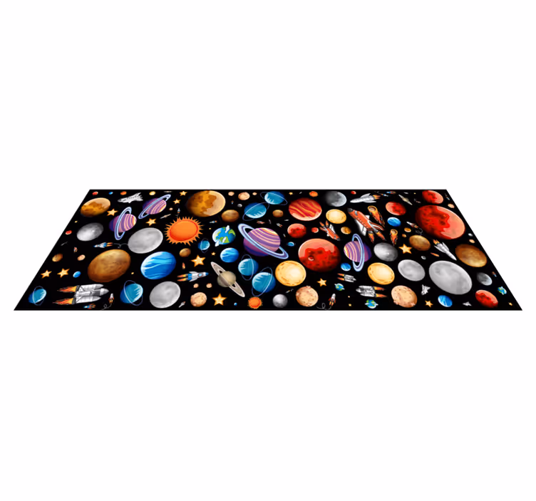 Space Exploration vinyl rug gaming - TenStickers