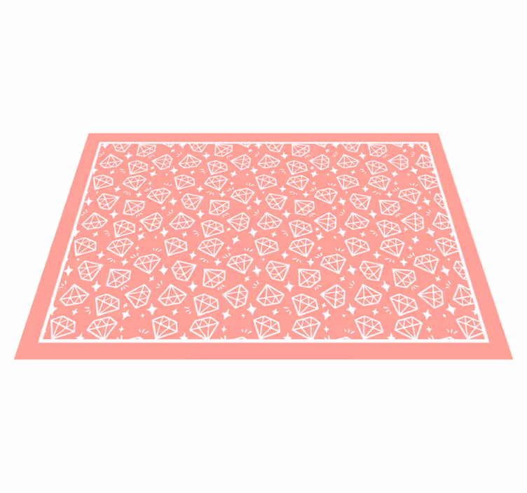 Geometric Diamonds Pattern texture vinyl rug - TenStickers