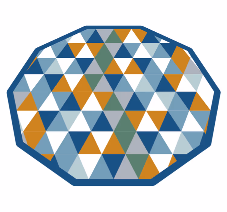 Abstract Octagonal Shape geometric vinyl rug - TenStickers
