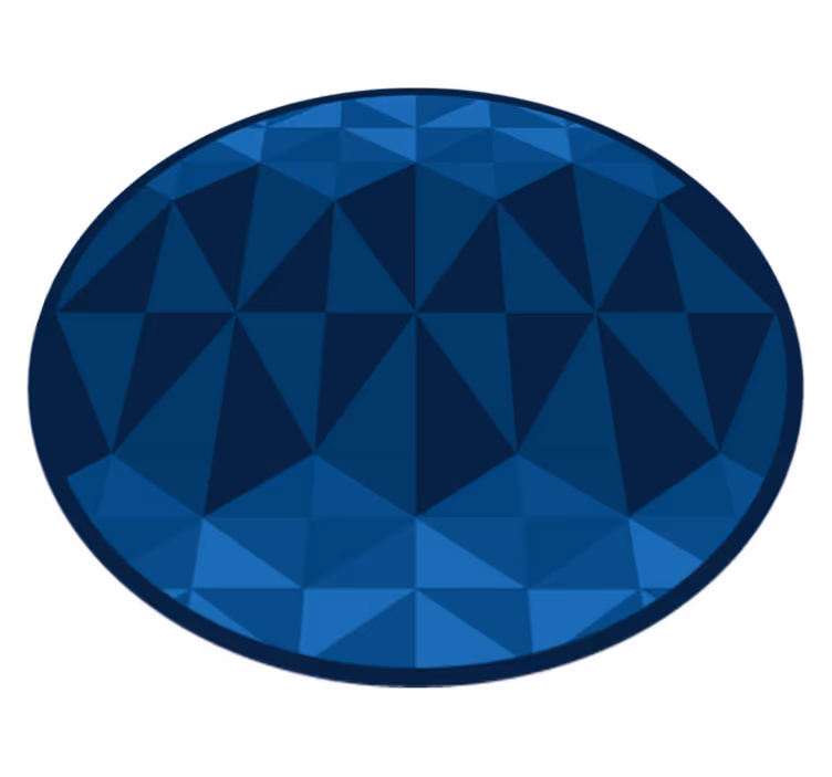 Geometric vinyl rug in circular design - TenStickers
