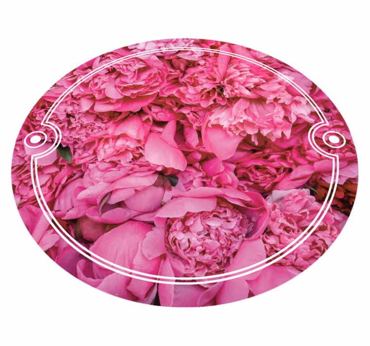 Floral Meditation Space vinyl rug flowers - TenStickers