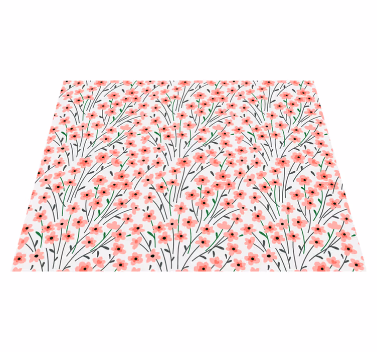 Floral Blossom Design vinyl rug flowers - TenStickers