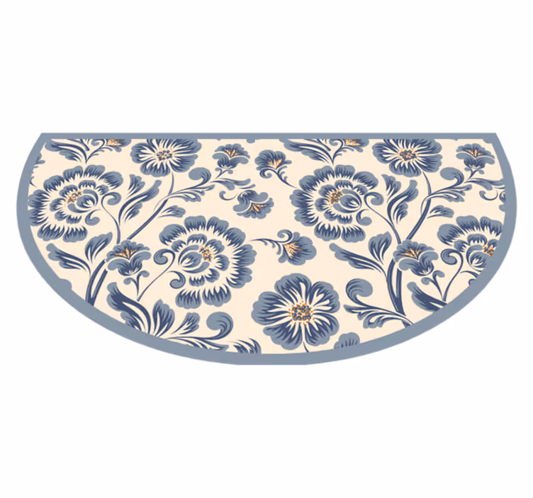 Floral Entrance Enhancer vinyl rug flowers - TenStickers