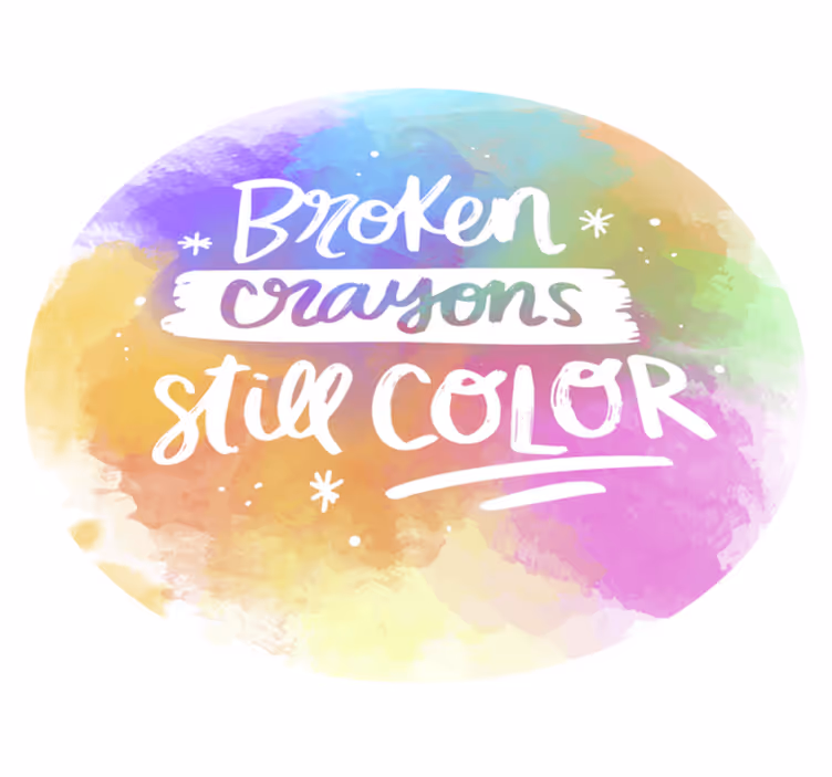 Broken Crayons still colour custom rug - TenStickers