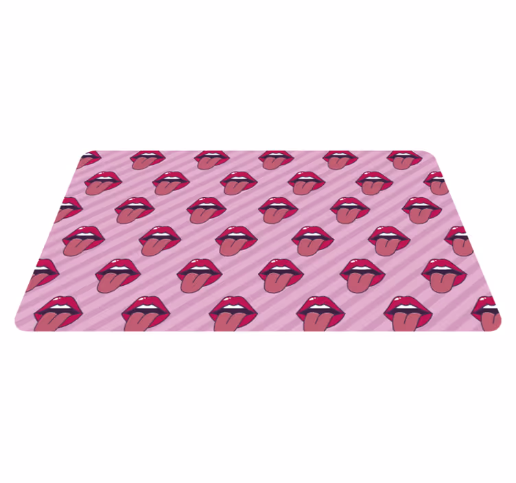 Vinyl rug with mouths design - TenStickers